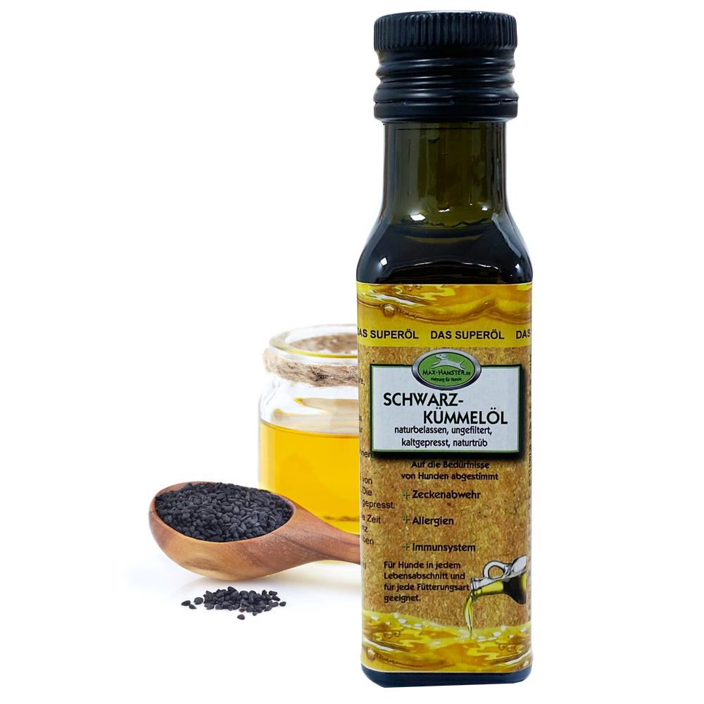 Schwarzkuemmeloel-Max-Hamster Premium Schwarzkümmelöl 100ml ungefiltert