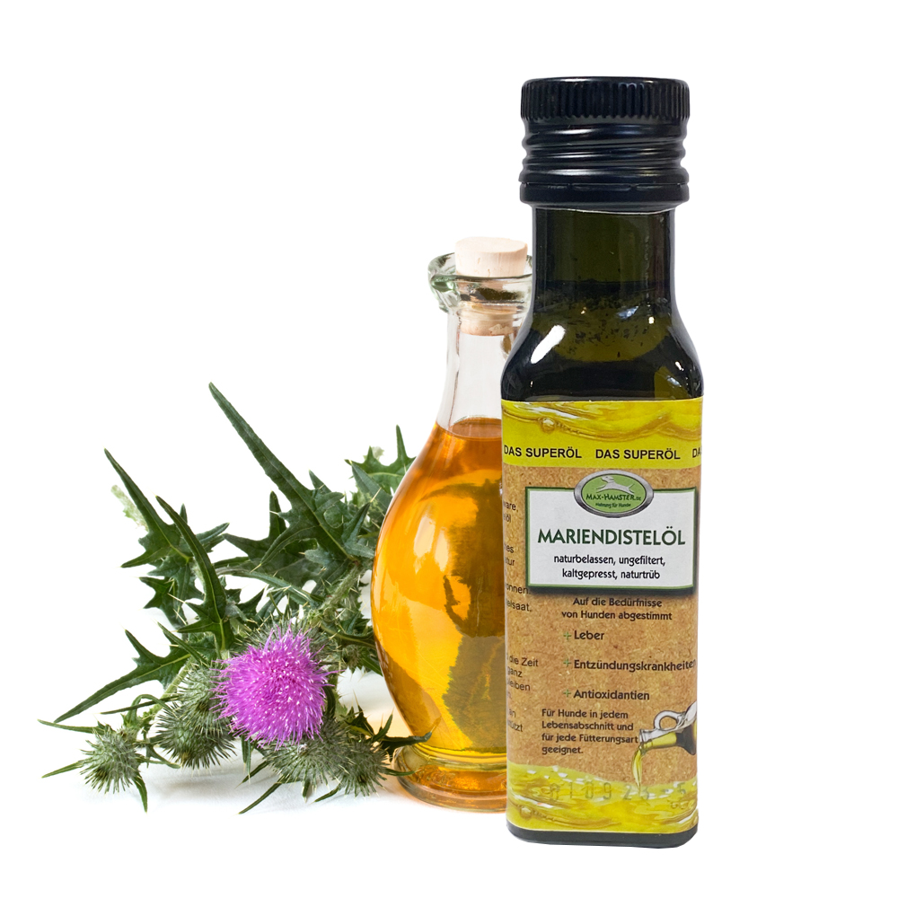 Mariendisteloel-hund-max-hamster Premium Mariendistelöl 100ml ungefiltert