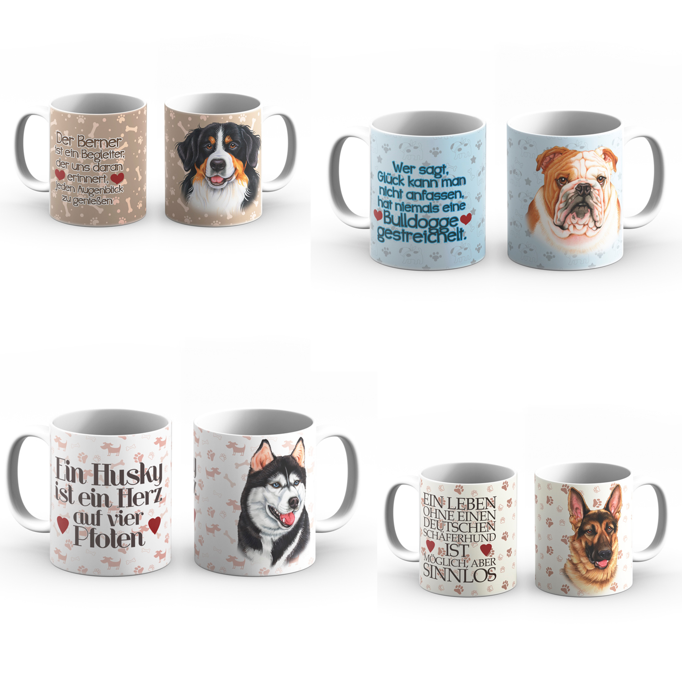 Tasse Keramik Hundekopf Tasse Keramik Hundekopf