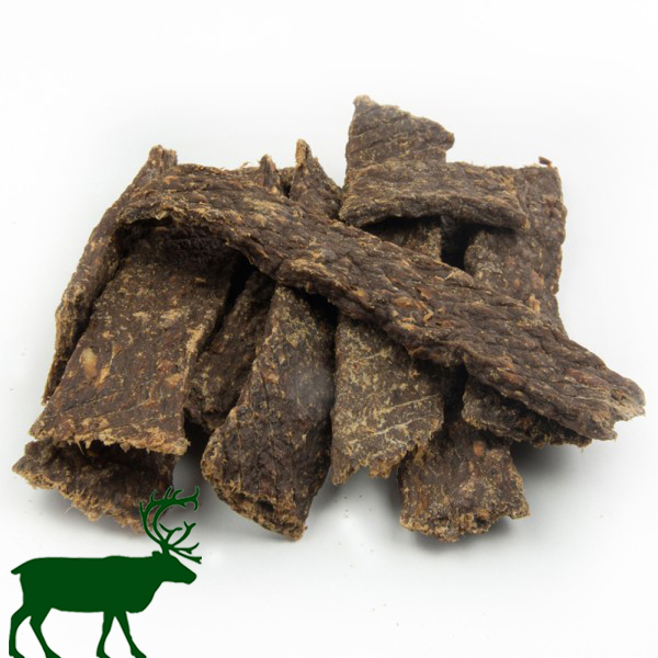 kleiner Beutel Fleisch-Snack  Hirsch 90g extra großer Beutel Fleisch  Hirsch 950g