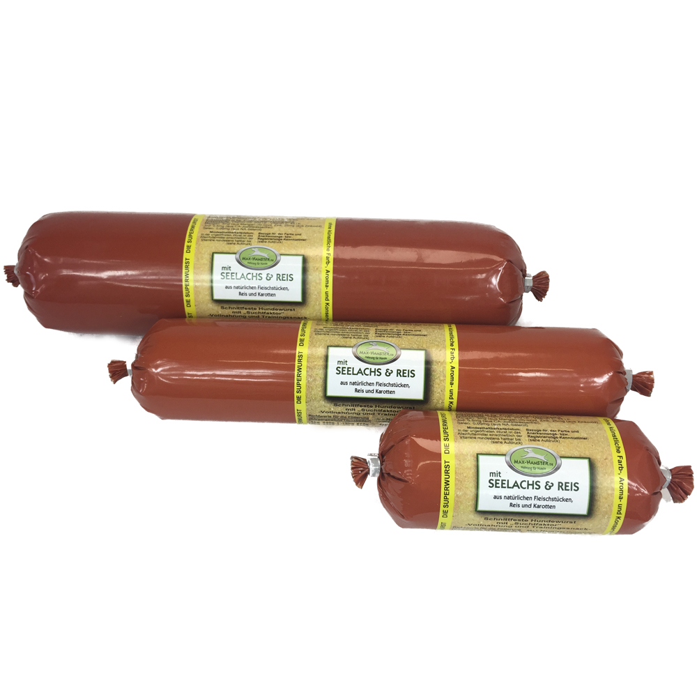 Seelachs-und-Reis-Hundewurst mit Seelachs und Reis Premium Hundewurst