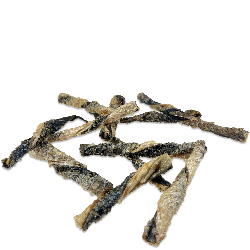 Lachs-Haut-Knuspersticks Lachs-Haut-Knuspersticks