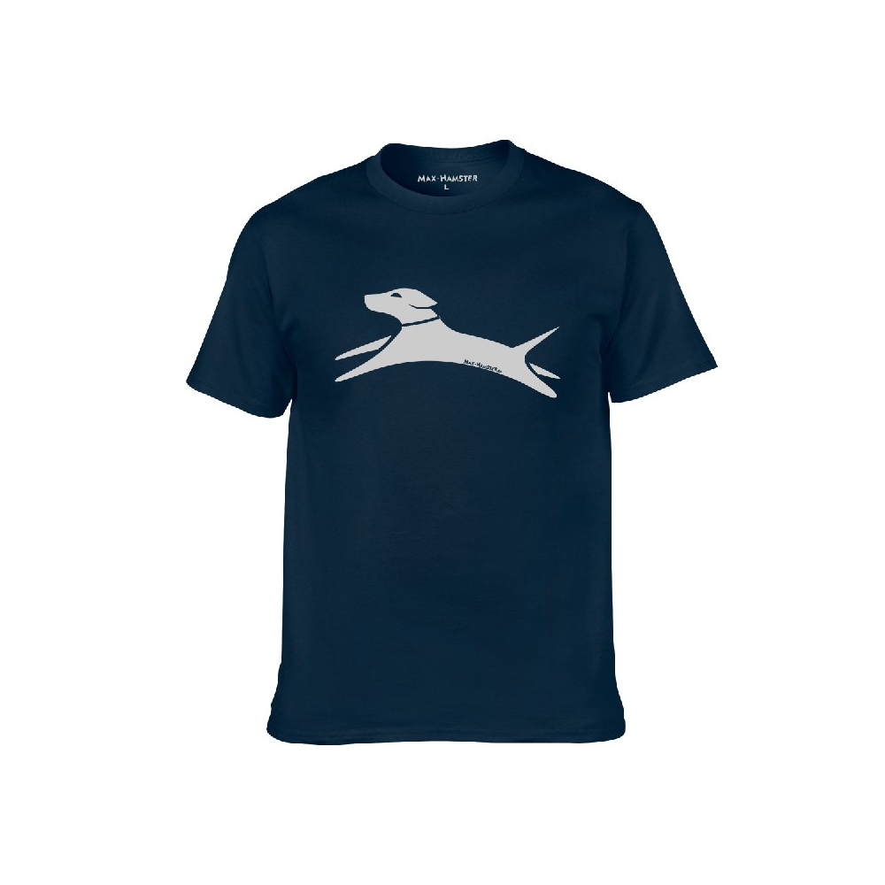 T_shirt-marineblau T-Shirt Kurzarm MAX-HAMSTER  L marineblau