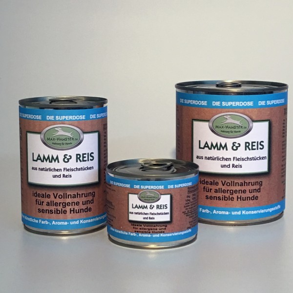 Lamm und Reis Premium Dosenmenü