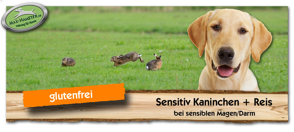 Erwachsenenfutter-Hund-Sensitiv-Kaninchen-Reis-Max-Hamster